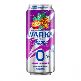 Piwo Warka Energy Ananas i marakuja 0% 500 ml puszka