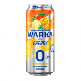 Piwo Warka Energy Mango i cytrusy 0% 500 ml puszka