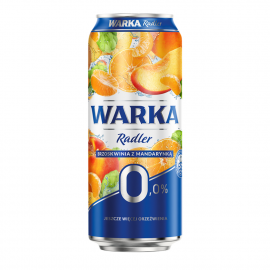 Piwo Warka Radler Brzowinia z Mandarynką 0% 500 ml puszka