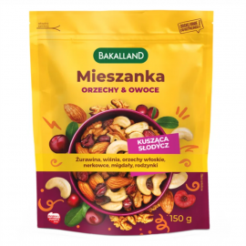 Przekąska Bakalland Mieszanka Orzechy & Owoce Kusząca Słodycz 150 g