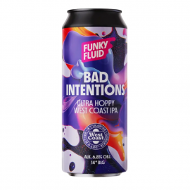 Piwo Funky Fluid Bad Intentions Ultra Hoppy West Coast IPA 6,8% 500 ml puszka