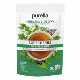 Herbata Purella Superfoods Superherbs Mieszanka ziół do zaparzania Oczyszczenie 35 g