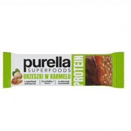 Purella Superfoods Protein bar baton proteinowy orzeszki w karmelu 45 g