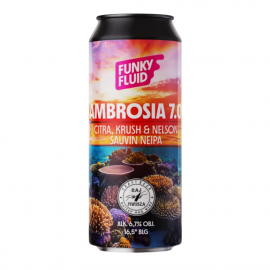 Piwo Funky Fluid Ambrosia 7.0 Citra x Krush x Nelson Sauvin NEIPA 6,7% 500 ml puszka