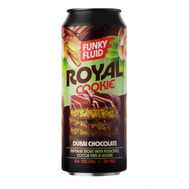 Piwo Funky Fluid Royal Cookie Dubai Chocolate Imperial Stout 12% 500 ml puszka