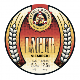 Piwo Trzech Kumpli Lager Niemiecki 5,3% 30 L Keg