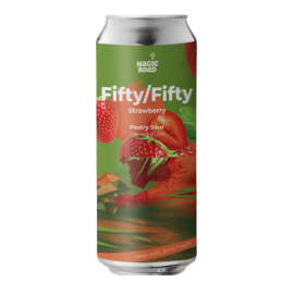 Piwo Magic Road Fifty/Fifty Strawberry 4,8% 500 ml puszka