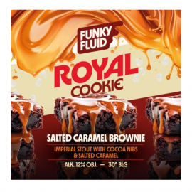 Piwo Funky Fluid Royal Cookie Salted Caramel Brownie Imperial Stout 12% 500 ml puszka