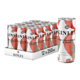 Napój Kinley Pink Grapefruit & Mint 12 x 250 ml puszka