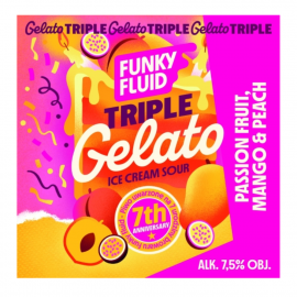 Piwo Funky Fluid Triple Gelato Passionfruit, Mango & Peach 7,5% 20 l keg
