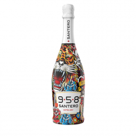 WIno Santero 958 Malodesign Spum Bianco Extra Dry 11,5% białe wytrawne 750 ml