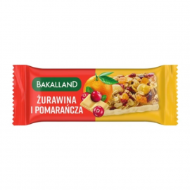 Baton Bakalland Żurawina i pomarańcza 40g