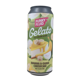 Piwo Funky Fluid Gelato Banana & Guava Cheesecake 5,5% 500 ml puszka