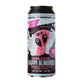 Piwo Funky Fluid / Moksa Royal Cookie Happy Almonds 12% 500 ml Puszka