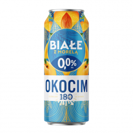 Piwo Okocim Białe z morelą 0% 500 ml puszka