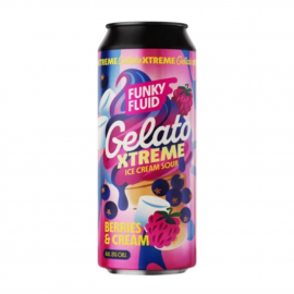 Piwo Funky Fluid Gelato Xtreme Berries & Cream Ice Cream Sour 8% 500 ml puszka