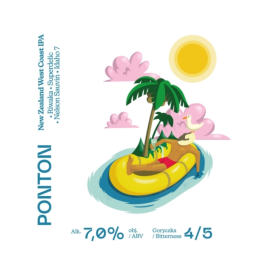 Piwo Cztery Ściany Ponton - New Zealand West Coast IPA 500 ml