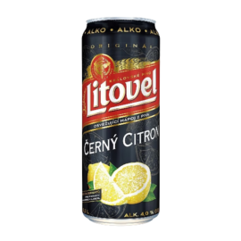 Piwo Litovel Cerny Citron 4% 500 ml puszka