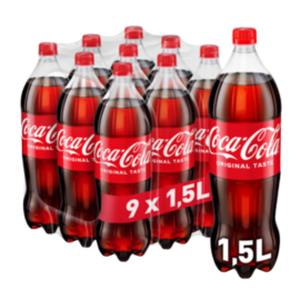 Napój Coca-Cola 1500 ml PET 9 sztuk