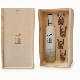 Wódka Bielik Vodka 40% 700 Skrzynka + 4 kieliszki