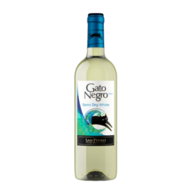 Wino Gato Negro 11,3% białe półwytrawne 750 ml