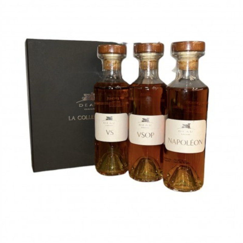DEAU デュー　 ラ コレクション XO 40％ 200ml 3本セット Koniak Deau Zestaw VS-VSOP-XO 40% 3 x 200 ml